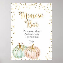 Poster Sinal de Bar Pastel Pumpkin Mimosa