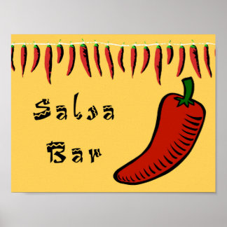 Póster Sinal de Bar Salsa
