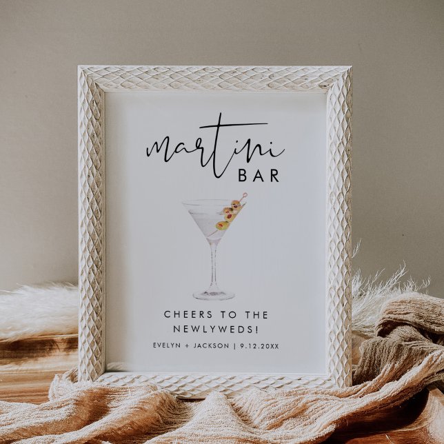 Poster Sinal de Bar STELLA Wedding Martini (Criador carregado)