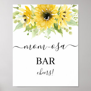 Poster Sinal de Bar Sunflower Mimosa