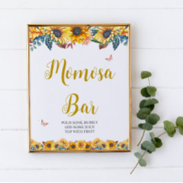 Poster Sinal de Bar Sunflower Momosa