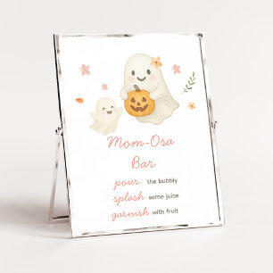 Poster Sinal de barra da mamãe osa de Halloween Little Bo