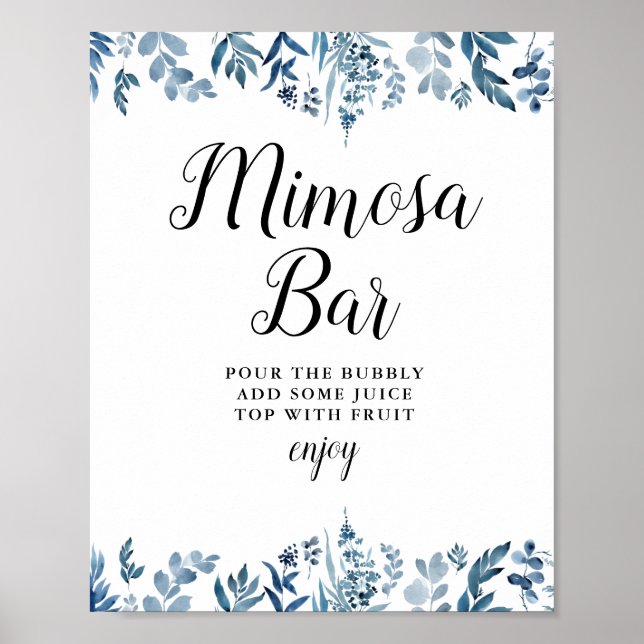 Poster Sinal de barra de mimosa de chá de panela floral a (Frente)