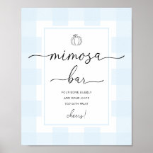 Sinal de barra de Mimosa de Ginga Azul de Abóbora