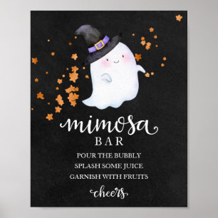 Poster Sinal de Barra de Mimosa para Chá de Bebê da Menin