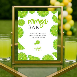 Poster Sinal de Barra de Mimosa para Chá de Noiva Main Sq