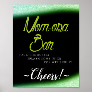 Poster Sinal de barra de Mimosa simples e minimalista Gli