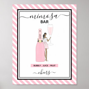 Poster Sinal de barra de Mimosa Única