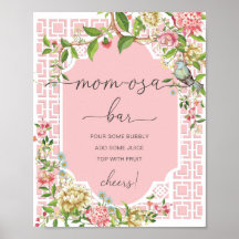 Sinal de barra de Mom-osa para chá de bebê em Chin