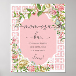 Poster Sinal de barra de Mom-osa para chá de bebê em Chin