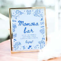 Sinal de barra de Momosa de chuveiro de bebê desen