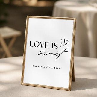 Poster Sinal de Barra de Sobremesa de Casamento Minimalis
