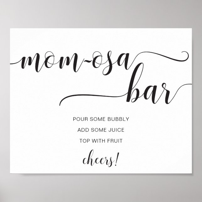 Poster Sinal de barra Momosa moderno minimalista Leyton (Frente)