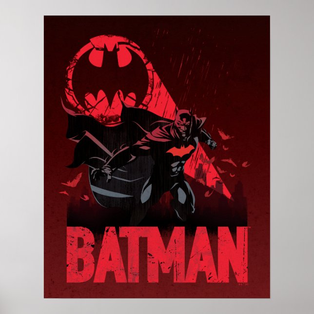 Poster Sinal de Bat Batman Crimson (Frente)