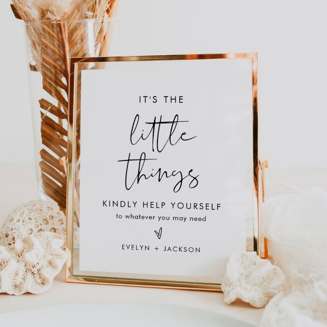 Poster Sinal de Bathroom Goodies de Casamento STELLA (Criador carregado)