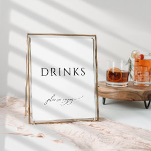 Poster Sinal de Bebida para Chá de Bebê com Gênero Neutro