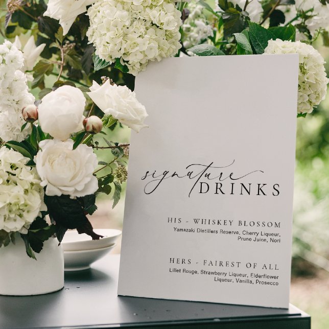 Poster Sinal de Bebidas com Assinatura Ellesmere Modern M (Criador carregado)