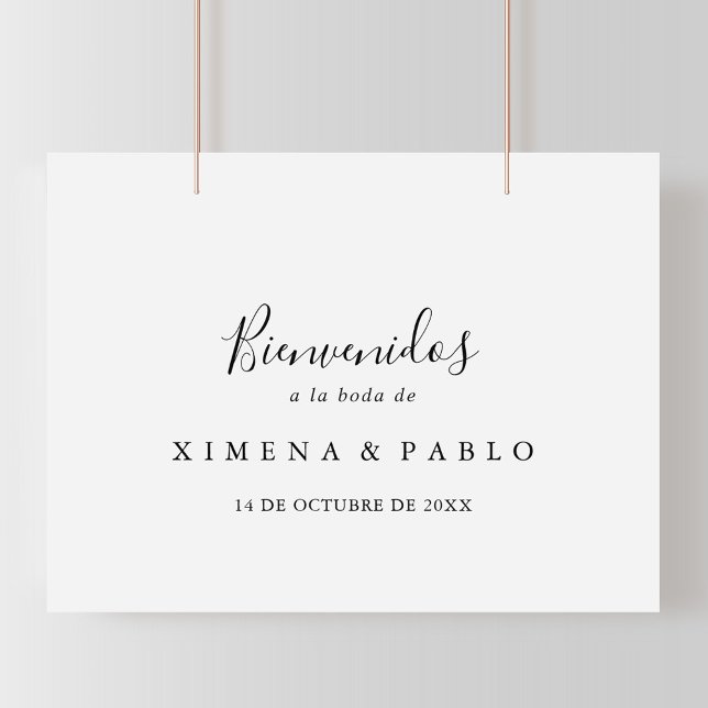 Poster Sinal de Bienvenidos de Casamento Minimalista Simp (Criador carregado)
