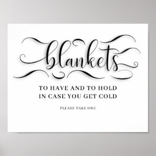Poster Sinal de Blankets de Casamento