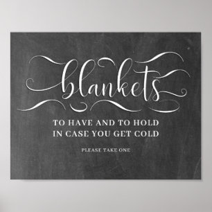 Poster Sinal de Blankets de Casamento