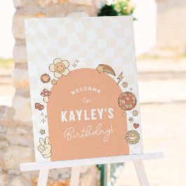 Poster Sinal de boas-vindas à Festa de aniversário Groovy