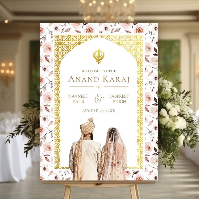 Poster Sinal de Boas-vindas a Terthy Floral Anand Karaj (Criador carregado)