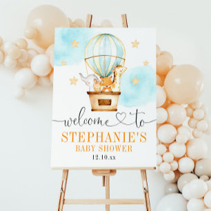 Poster Sinal de boas-vindas ao ar quente para cima e para