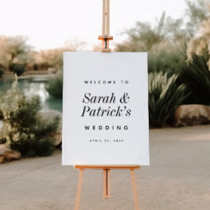 Poster Sinal de Boas-vindas ao Casamento Minimalista Mode