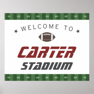 Poster Sinal de boas-vindas ao Marinho de futebol america