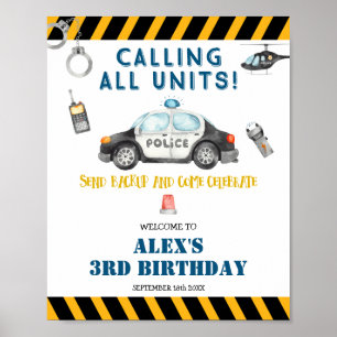 Poster Sinal de boas-vindas ao tema da Festa de aniversár