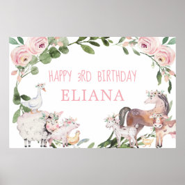 Poster Sinal de boas-vindas aos animais de criação de raç