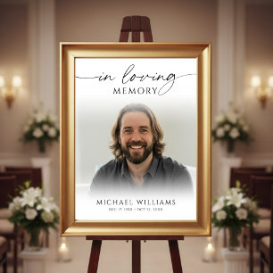 Poster Sinal de Boas-Vindas com Foto de FUNERAL MODERNO E