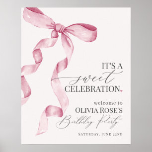 Poster Sinal de boas-vindas da Arco cor-de-rosa