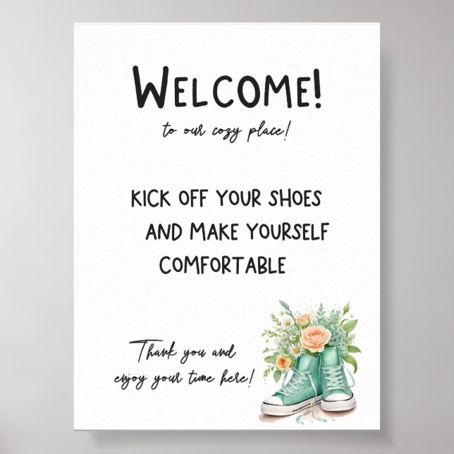 Poster Sinal de Boas-vindas da Casa de Aluguer de Férias (Frente)