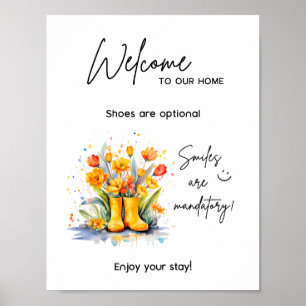 Poster Sinal de Boas-vindas da Casa de Aluguer de Férias