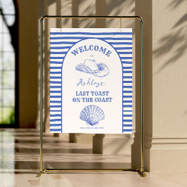 Poster Sinal de boas-vindas da cowgirl costeira