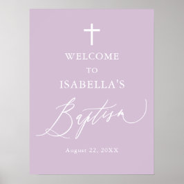 Poster Sinal de boas-vindas da Cruz Branca Roxa