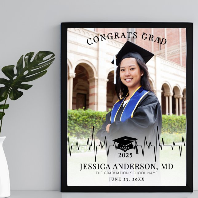 Poster Sinal de Boas-vindas da Faculdade de Medicina (Medical School Graduation Photo Welcome Sign)