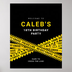 Poster Sinal de boas-vindas da Festa de aniversário da po