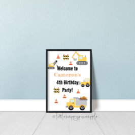 Poster Sinal de boas-vindas da Festa de aniversário de co