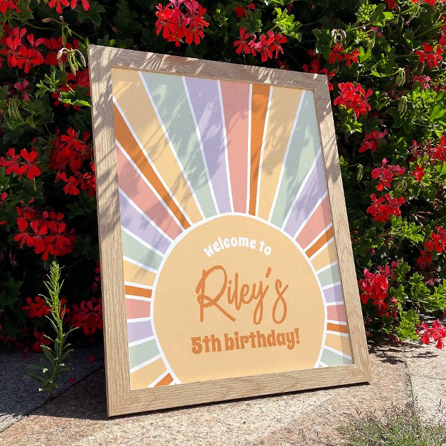 Poster Sinal de Boas-vindas da Festa de aniversário de Gr (Criador carregado)