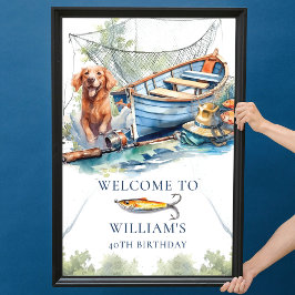 Poster Sinal de boas-vindas da Festa de aniversário de pe