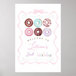 Poster Sinal de boas-vindas da Festa de aniversário de Ro