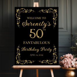 Poster Sinal de boas-vindas da festa de aniversário desig