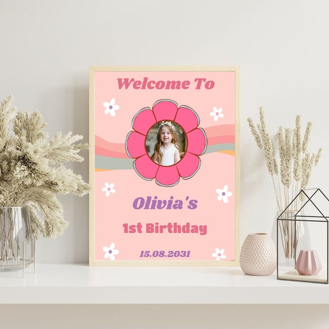 Poster Sinal de boas-vindas da Festa de aniversário Groov (Criador carregado)