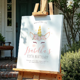 Poster Sinal de boas-vindas da Festa de aniversário mágic