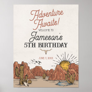 Poster Sinal de boas-vindas da festa de aniversário Wild 