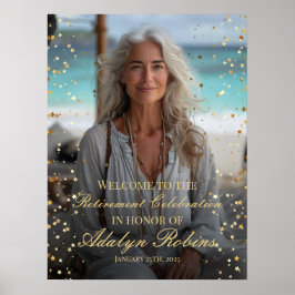 Poster Sinal de boas-vindas da festa de aposentadoria com