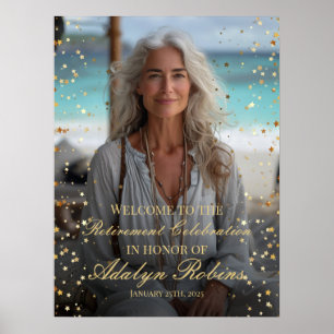 Poster Sinal de boas-vindas da festa de aposentadoria com