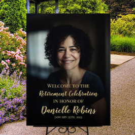 Poster Sinal de boas-vindas da festa de aposentadoria com